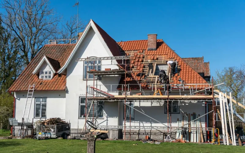 Facaderenovering af hus